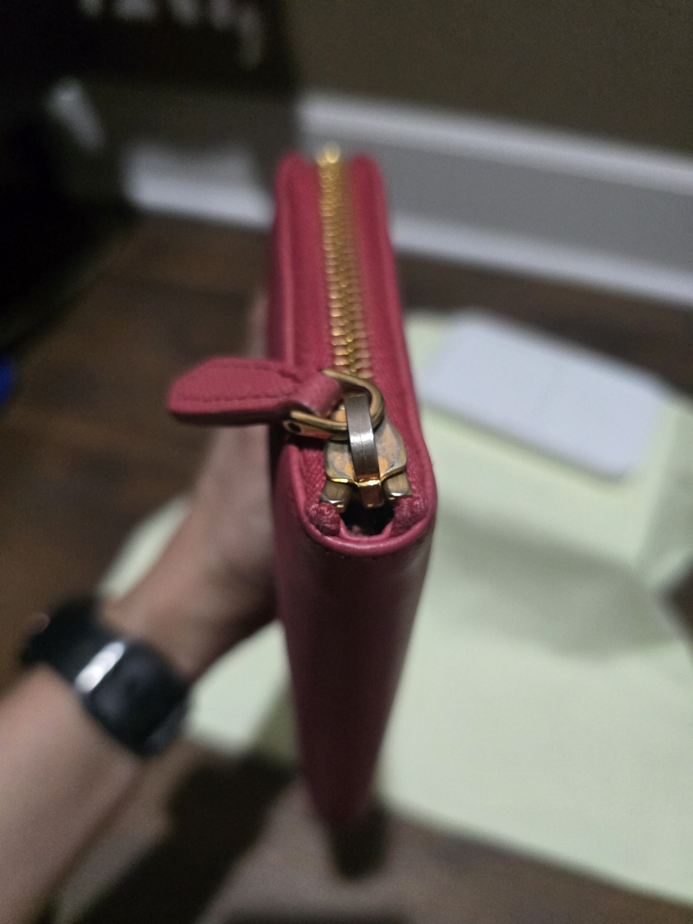 Prada Pink Saffiano Zip-Around Wallet - Picture 12 of 12